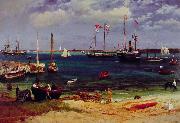 Albert Bierstadt Nassau Harbor Norge oil painting reproduction